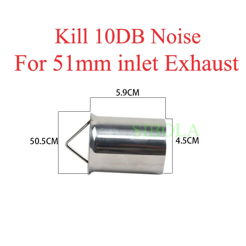 Для 51 мм 60 мм на входе мотоцикла глушитель дБ убийца подвижный дБ убийца глушитель шумоподавитель - Цвет: For 51mm Inlet