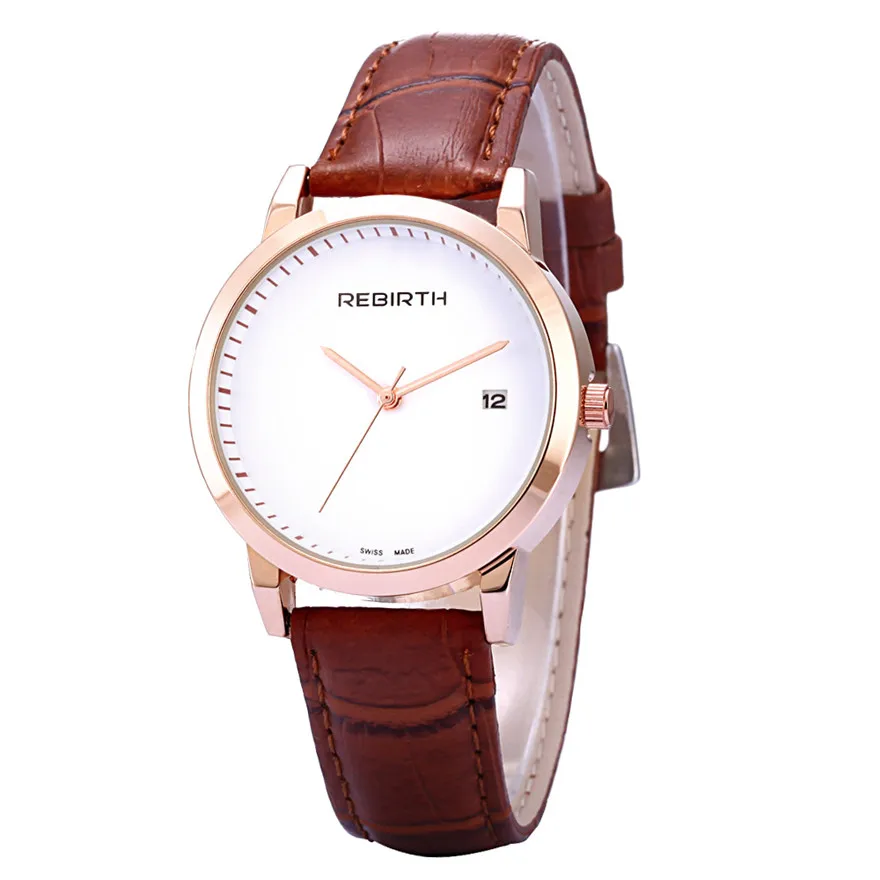 2017 Fashion Brand Women Watches Leather Strap Watch Female Calendar