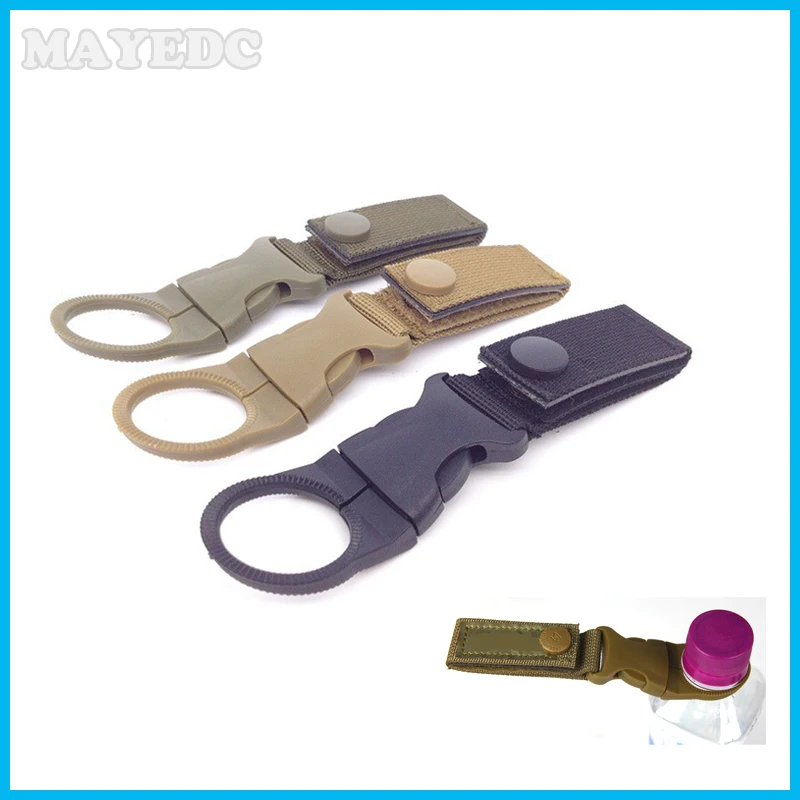 

2017 New Outdoor Tactical Nylon Webbing Buckle Hook Water Bottle Holder Clip tool travel kits outdoor tool Edc