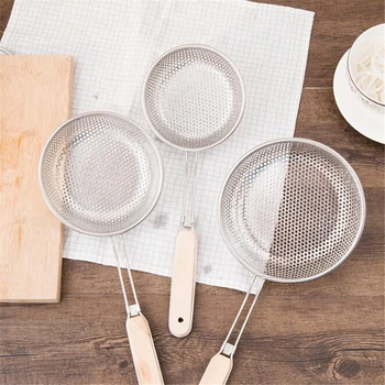 

Stainless Steel Wire Fine Mesh Oil Strainer Durablel Kitchen Flour Handheld Tea Strainer Mesh Colander Sieve Filter Sifter