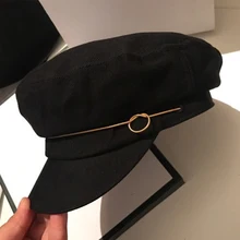 Новая женская шапка, зимняя шапка, осенняя и зимняя Корейская версия, дикая восьмиугольная шапка, модная британская милая и милая шапка для дам HC60