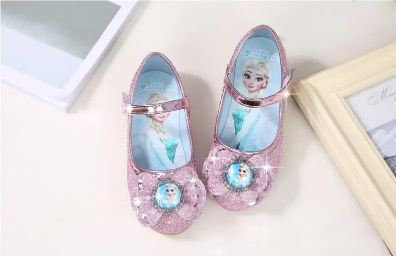 HaoChengJiaDe Flower Children Leather Shoes Princess Baby Girl Shoes For Kids Glitter Wedding Party Infantil Chaussure Enfant