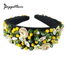 70 г барокко Роскошный покрытый стразами кристалл оголовье для женщин Свадебные аксессуары для волос ювелирные изделия Bijoux Ретро головные уборы