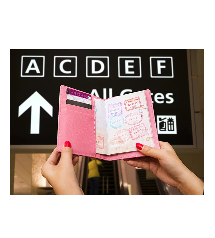 Чехол для паспорта из искусственной кожи для путешествий, держатель для паспорта с забавными животными, может вместить карты для билетов, 4 вида на выбор