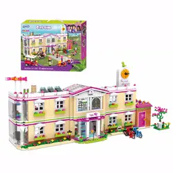XINGBAO 12001 Новый 1750 шт. серии City Girl счастливый преподавания Строительный набор строительных блоков Кирпичи забавные игрушки для детей подарки