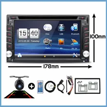 Car Electronic Double 2 Din Car DVD Multimedia Player Auto Radio GPS In Dash Car PC Stereo Video Free Map Free Camer RDS 178*100