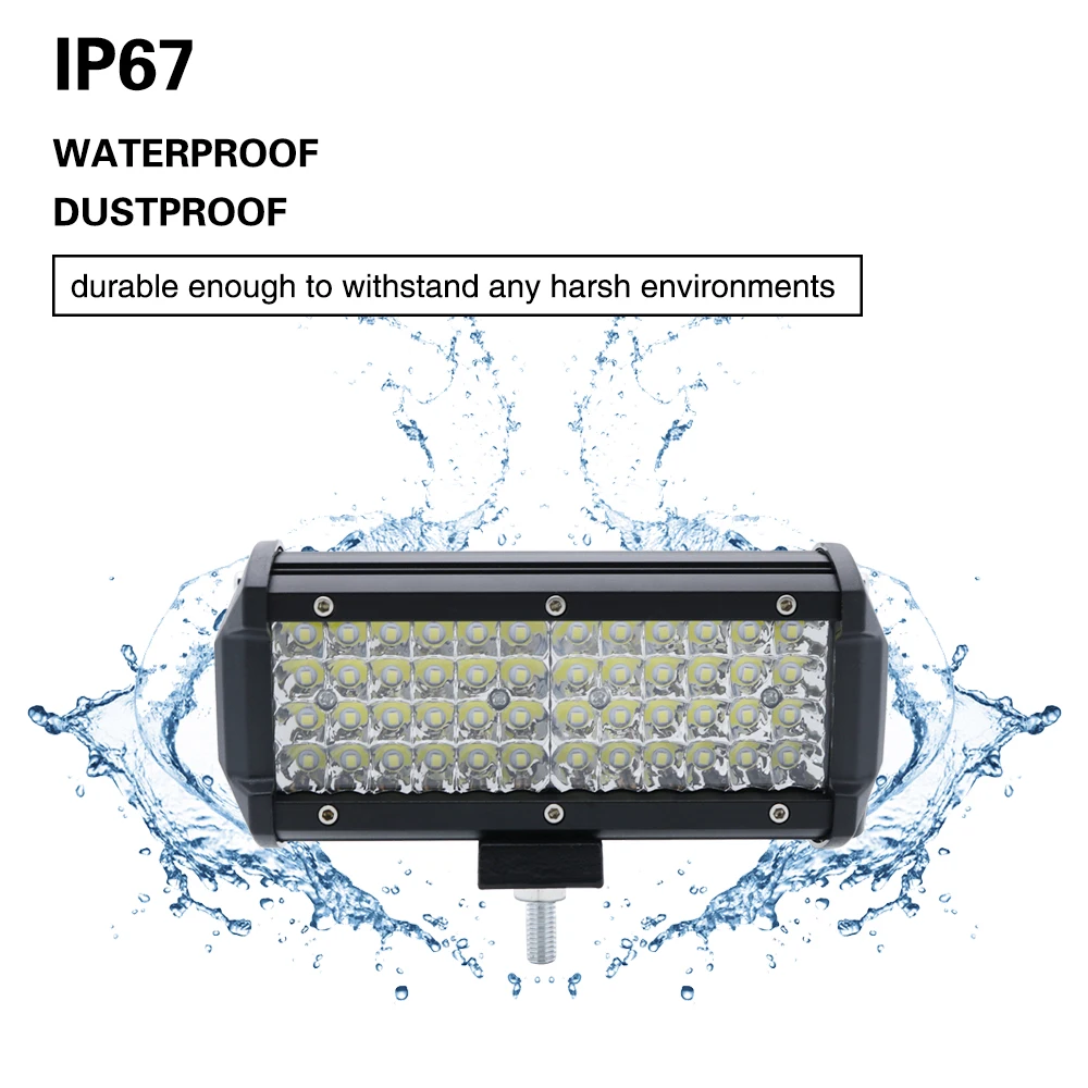 LED Lens 144W Spot Led Light 4x4 Offroad Bar For Off road 4WD Truck ATV 12V 24V Trailer Waterproof Work Lights Led Fog Lights (2)