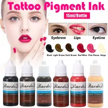 15 мл натуральный растительный полуперманентный макияж, чернила для бровей, губ, линия для глаз, цвет татуировки, микроблейдинг, пигмент, краска для татуировки бровей