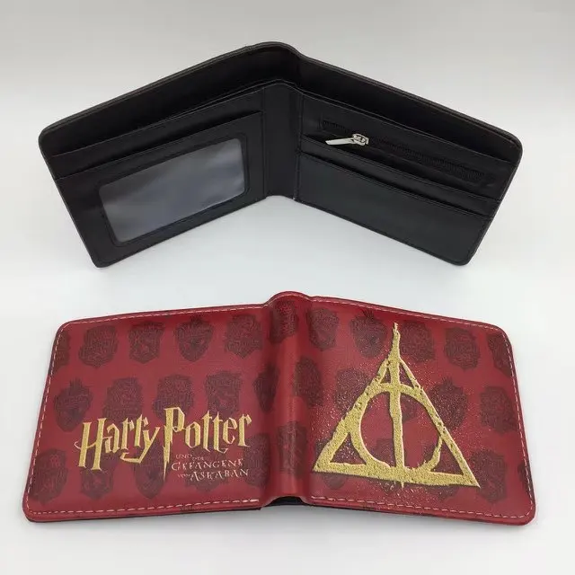 

NEW HARRYPOTTER HOGWARTS Bifold Wallets Color Print Leather PU Short Coin Purse Cosplay Gryffindor Student Wallet Gift