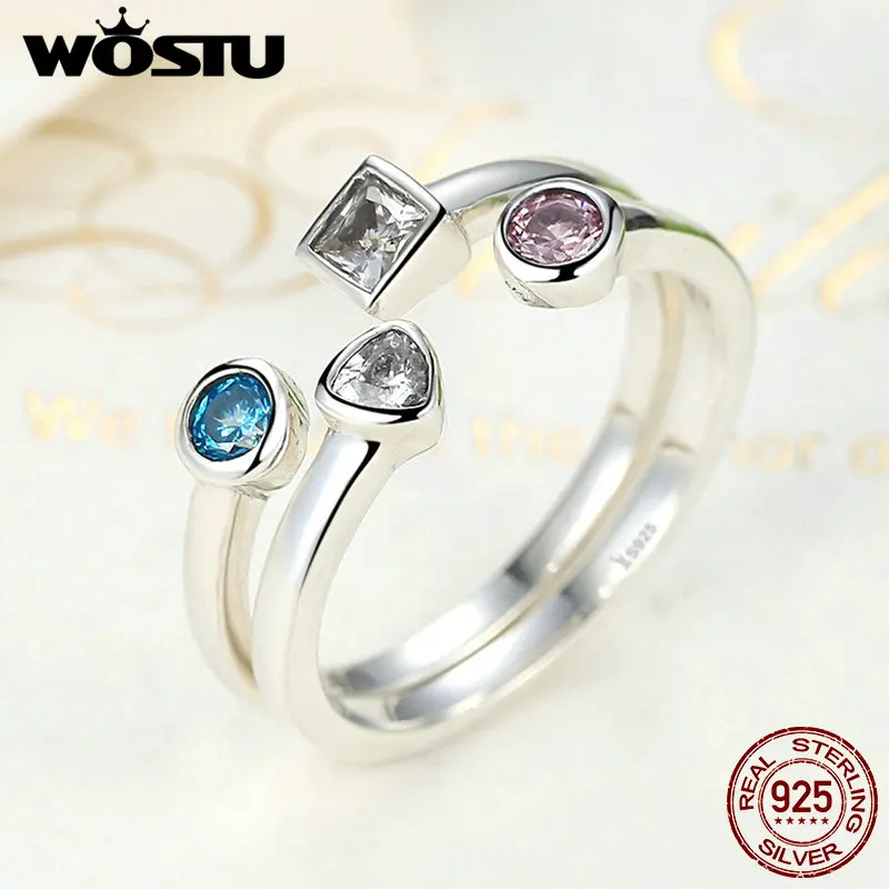 

2019 New Design 925 Sterling Silver Simple Life Engagement Ring With CZ For Women Luxury Fine Jewelry Gift