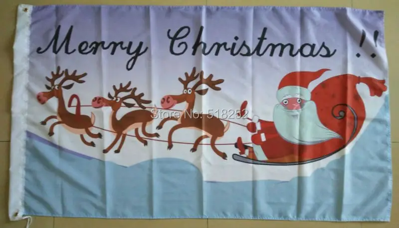 MERRY CHRISTMAS with modified Flag 3x5 FT 150X90CM Banner 100D