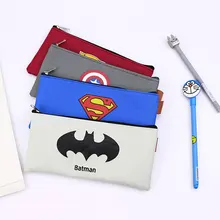 Superhero Batman Pencil Case Anime Big Capacity Oxford Cloth Pencil Bag Box Stationery for Kids Boys School Supplies Tool