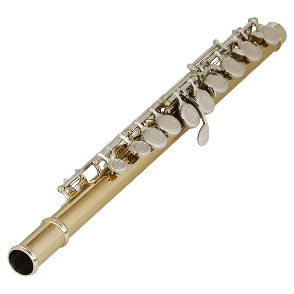 

SLADE 16 hole 17 key gold silver key flute gold silver key