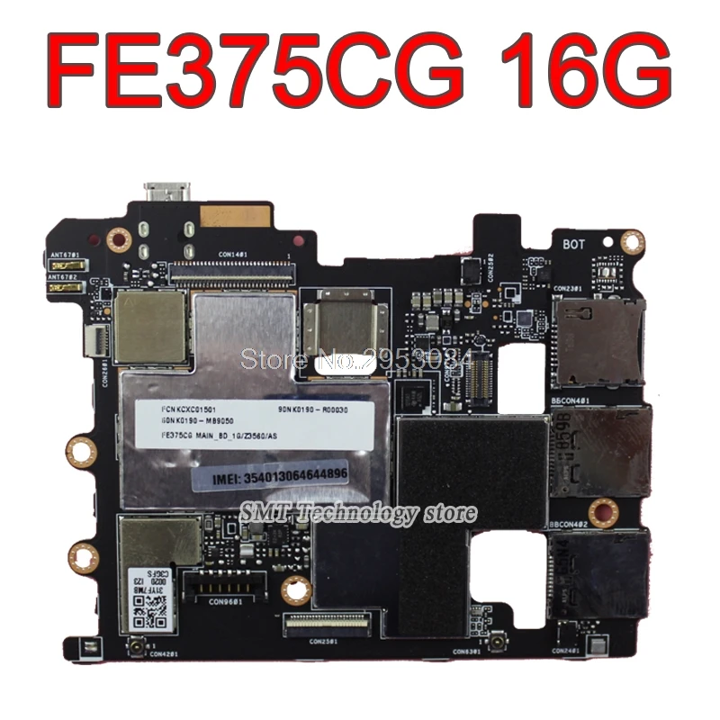 FE375CG материнская плата для планшета Asus FE375CG REV1.2 материнская плата с 16G памятью 90NK0190-R00030 тест