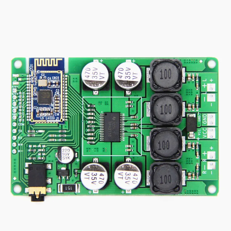 Bluetooth 5 0 приемник Усилитель мощности доска 30 Вт + поддержка AUX стерео аудио