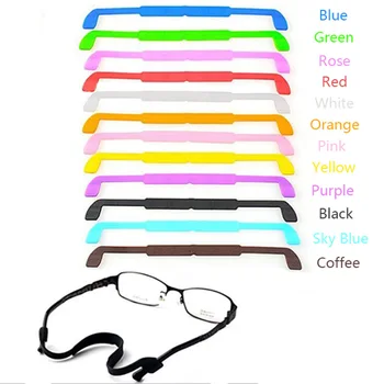 

1PC Glass Slip Sleeve Practical Silicone Eyeglasses Strap Glass Slip Sleeve Reading Sunglasses Sport Cord Holder Elastic 22cm