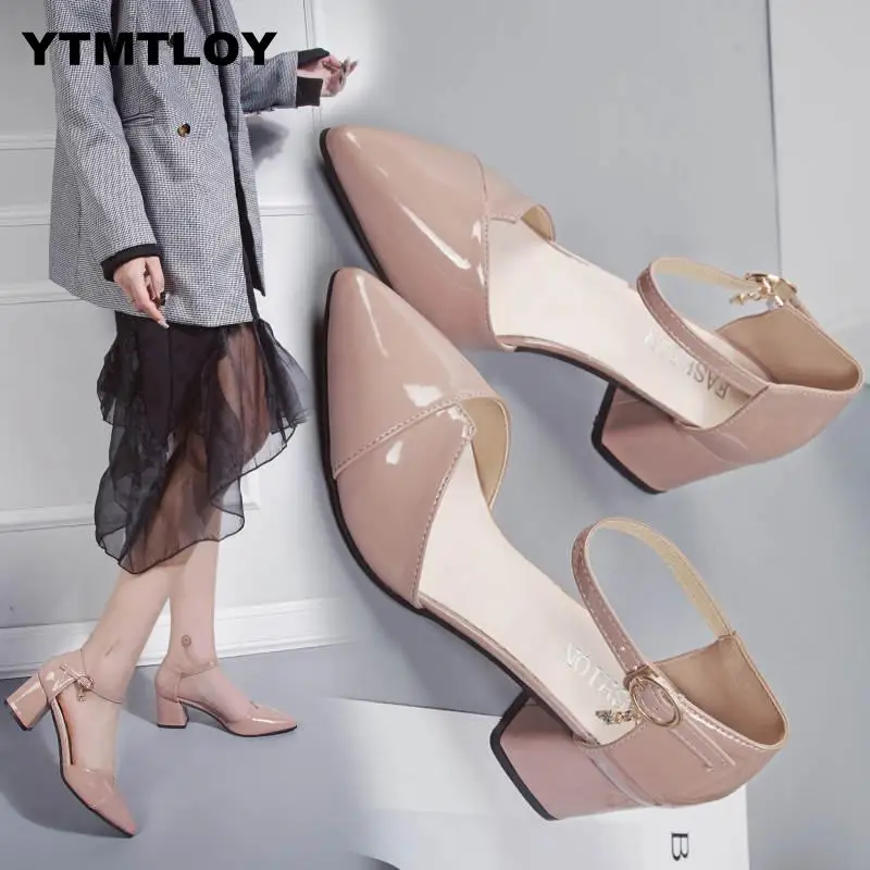 Hot Fashion High Heels Newest Women Pumps Summer Shoes Thick Heel Comfortable Woman Platform Ladies Shoes Wedding Sex Bridal afbeelding