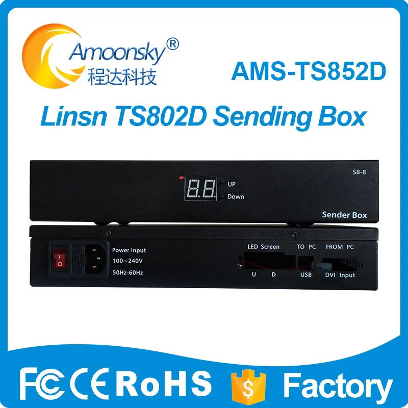amoonsky full color led display control panel box linsn TS852D led video screen sending box