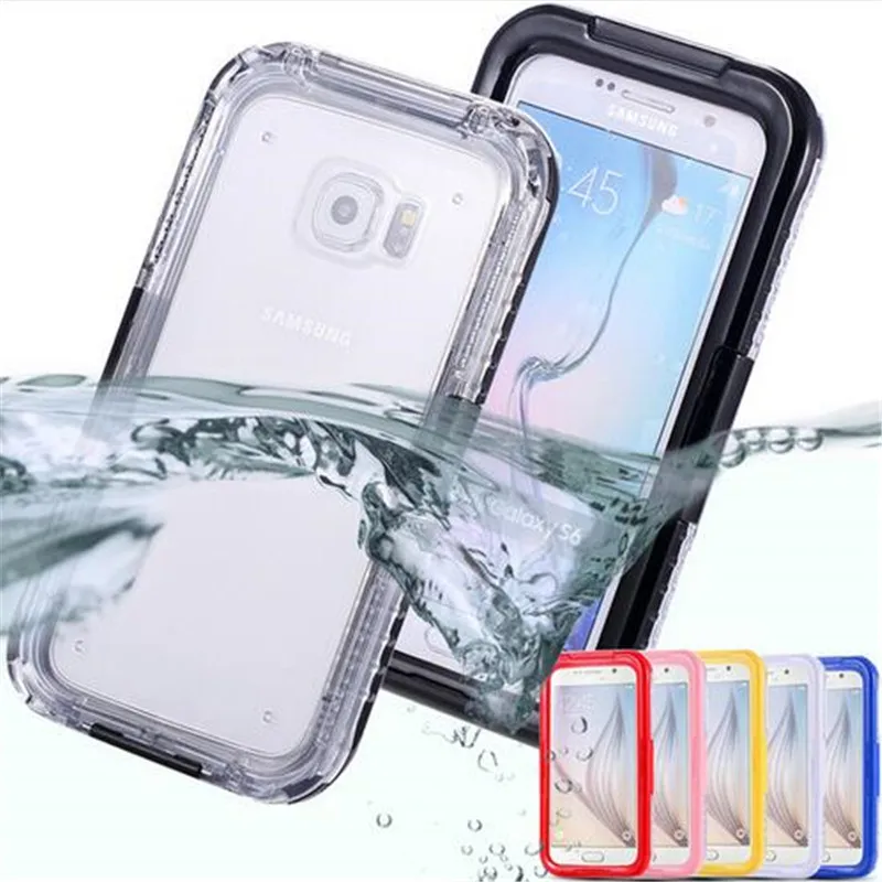 Для S7/S7 Край Капа Водонепроницаемые Чехлы Ясности TPU Hybrid плавание Dive Чехол Samsung