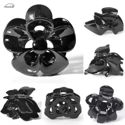 Fashion Women Black Plastic Hair Clip Claw Crab Clamp Grip Flower Butterfly Headwear Hairpin Lady Headdress Accessory 3pcs/set Fashion Women Black Plastic Hair Clip Claw Crab Clamp Grip Flower Butterfly Headwear Hairpin Lady Headdress Accessory 3pcs/set