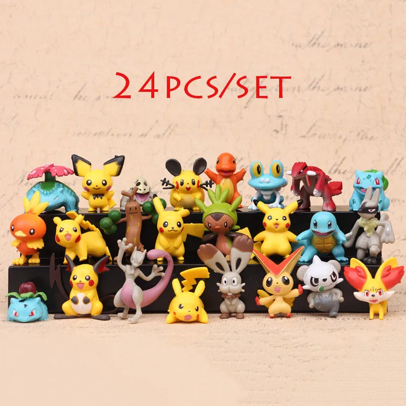 

24p/set New Generation 4-5cm Pikachu Action Figure Cartoon Anime Pokemon Action Figure Kids Toys for Children Decoration