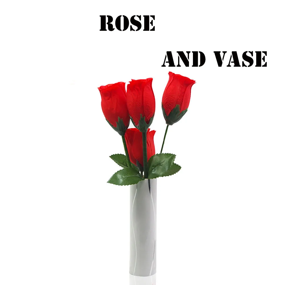 

Rose And Vase Magic Tricks Rose Scarf Appearing Magia Magician Stage Illusions Gimmick Props Fun Split Roses Romantic