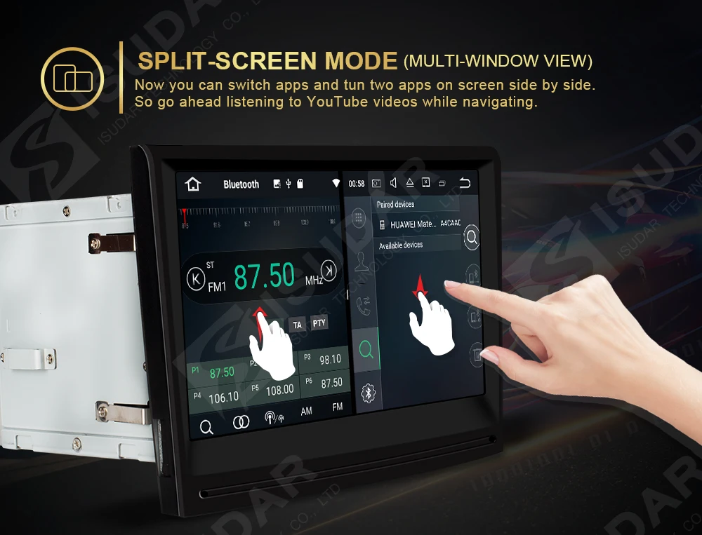 Excellent Isudar Car Multimedia Player 2 din Car Radio GPS Android 8.0 Stereo System For Porsche/911/997/Cayman/Boxter DSP Microphone Wifi 11