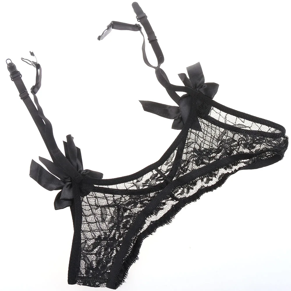 

1Pc Fashion Sexy Suspenders Lady Womens Sheer Lace Top Thigh-Highs and Garter Belt Bowknot Stockings Best Gifts