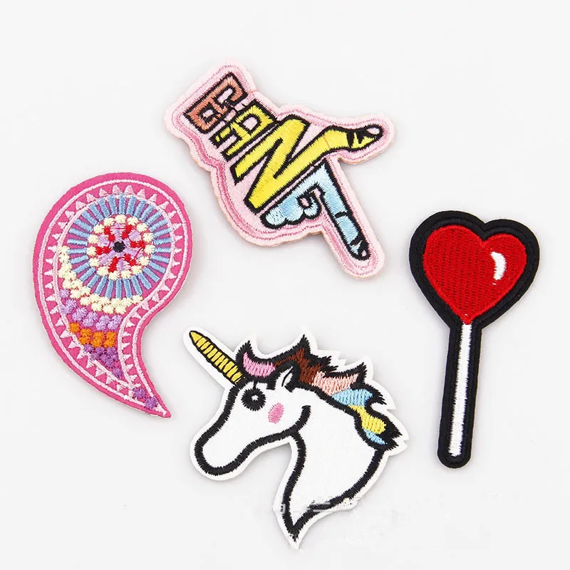 4 kinds/lot Cartoon food patches DIY clothing patch affixed decorative