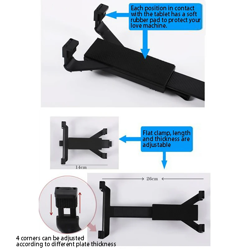 Универсальный подголовник для автомобильного сидения Держатель подставка-держатель для планшета регулируемый кронштейн планшет ПК подставка держатель для телефона планшет ПК GPS DVD lcd tv