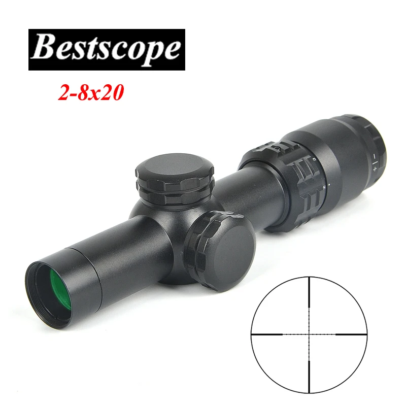 

Hunting 2-8x20 Mil Dot Reticle Sight Rifle Scope Sniper Hunting Scopes Tactical Flip Scope Airsoft Air Guns