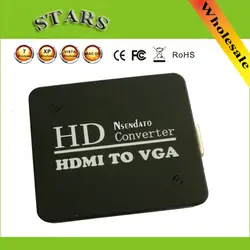 1080 P HDMI VGA HD конвертер 60 Гц VGA Выход Mini HDMI и VGA Adapter для портативных ПК к HDTV проектор, оптовая продажа Бесплатная доставка