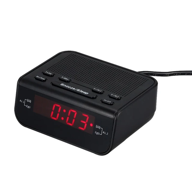 Digital Dual Alarm Clock Radios with AM/FM Weather Forecast Humidity