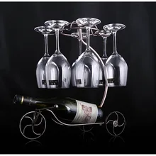 Dekorative Racks Weinflaschenhalter Auf Den Kopf Hängen Tasse Pokale Display Rack Eisen Weinständer Kunst Design KC1283