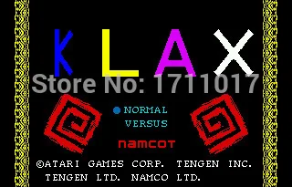 

Klax 16 bit MD Game Card For Sega Mega Drive For Genesis
