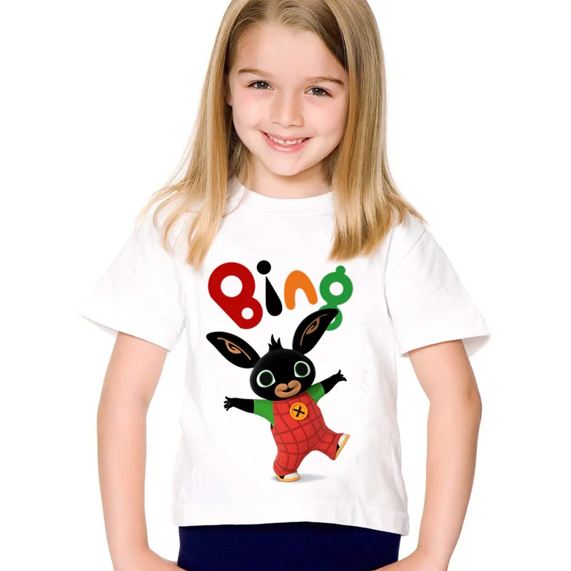 

Cartoon Print Bing Rabbit/Bunny Children Funny T shirt Kids Short Sleeve Summer Tops Baby Boys/Girls Cute Clothes,HKP5169