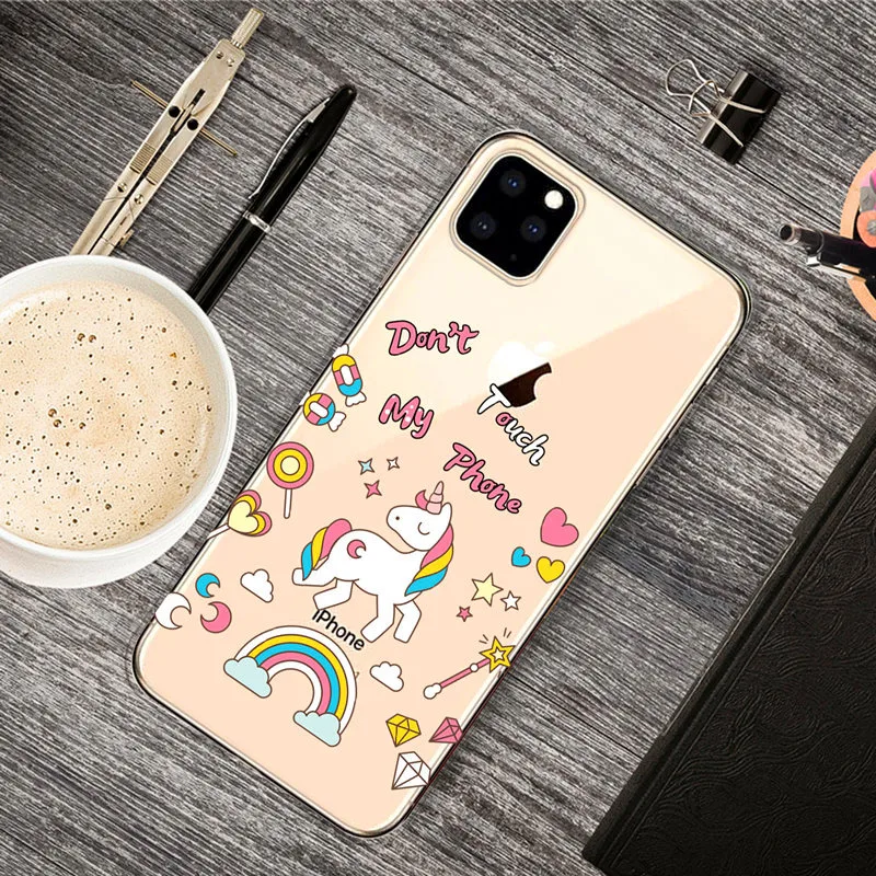 

New Silicone Case for Apple iPhone X XR XS XI MAX XIR 7 8 Plus 6 6s Plus 5 5C 5S SE Fashion Cartoon Pattern Unicorn