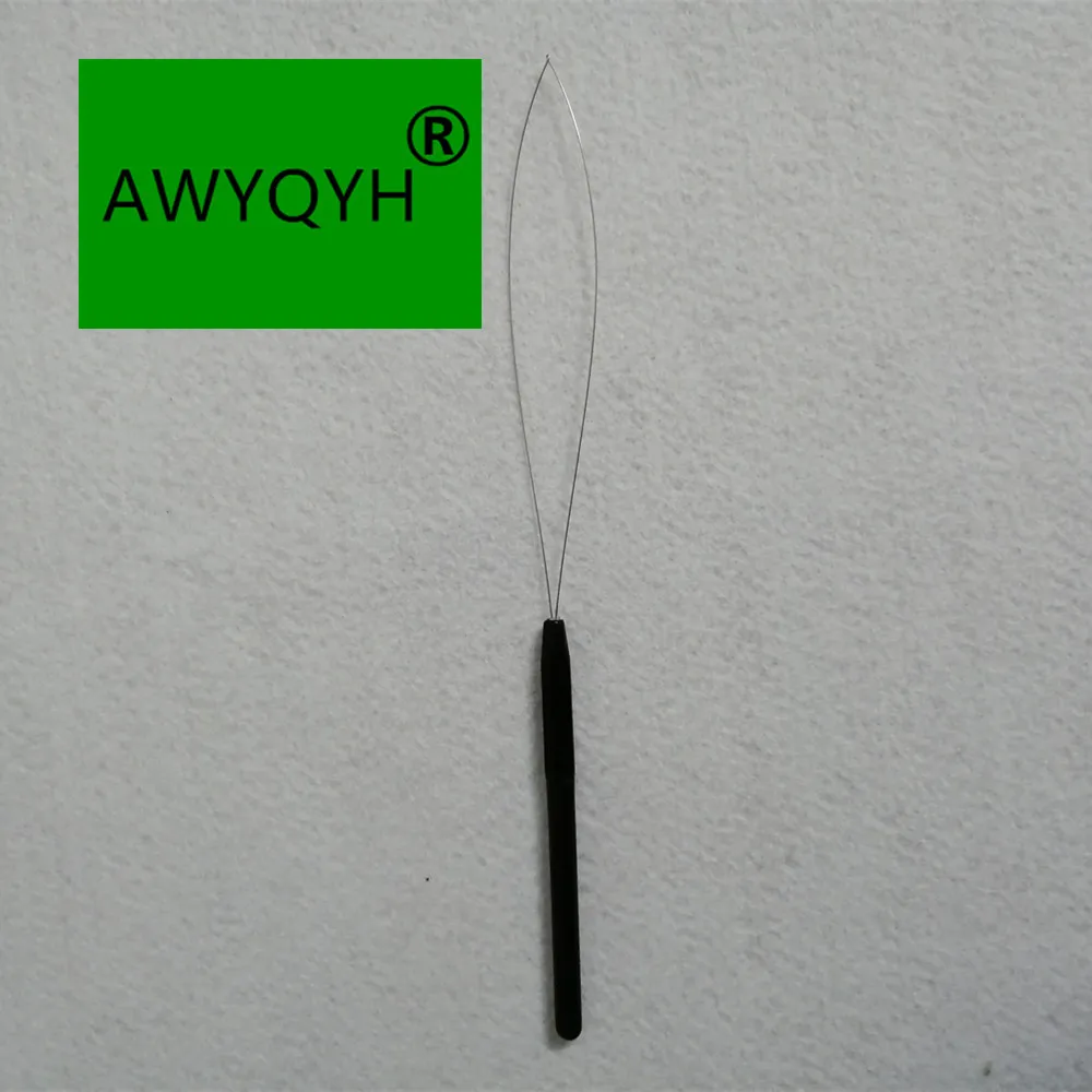 1 шт. инструмент для наращивания волос Micro Ring Bead pull Loop Feather Threader|Крюковые иглы| |
