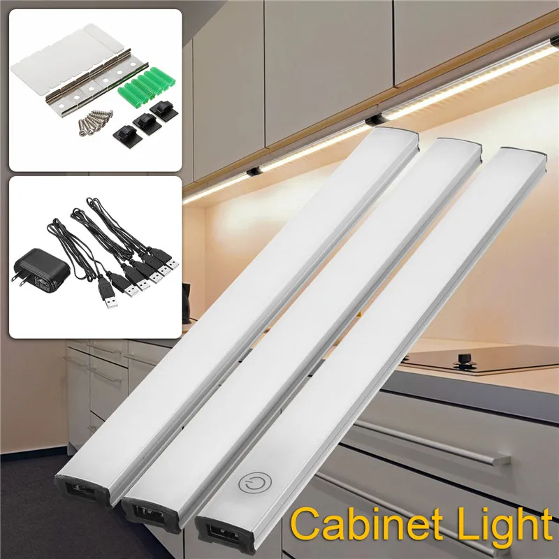 

3pcs/Kit 28 LED Dimmable Under Cabinet Bar Strip Light USB Sensor Closet Light Home Kitchen Wardrobe Cupboard Lamp bar