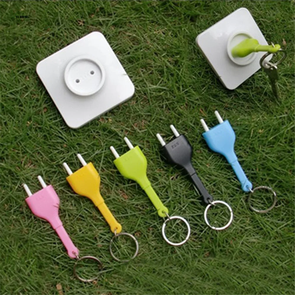 

YI HONG keys holder wall home Unplug Key Ring Unplug Keychain Novelty Gift