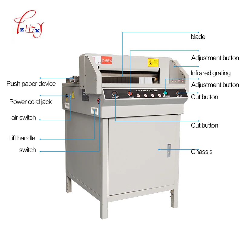  Mophorn Electric Paper Cutter 450mm 17.7 Inch Paper Cutter  Guillotine Numerical Control Automatic Digital : Office Products