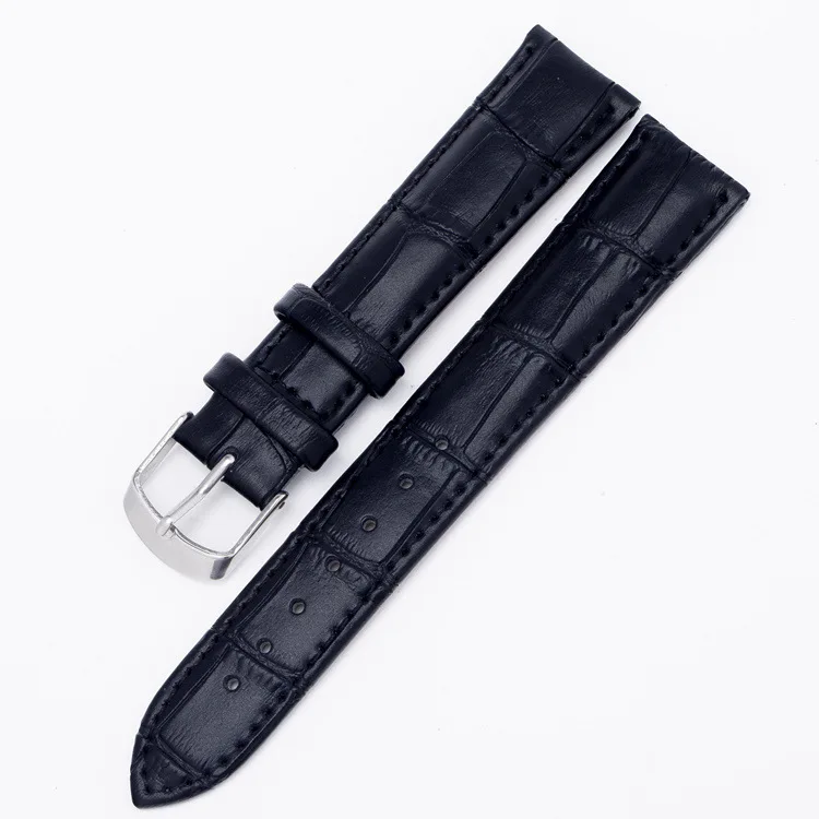 

WA006 22/20/18/16/14mm Watchbands Pin Buckle Bracelet Leather Watch Band for Women Size White Watch Strap Watch Clock Men Gifts