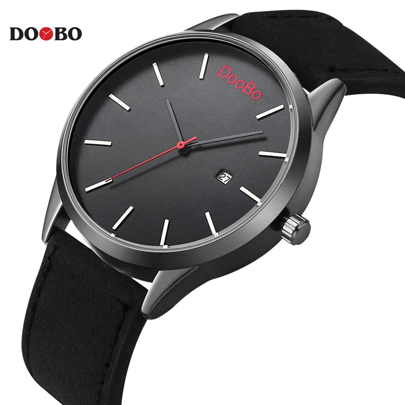 Top Luxury Brand DOOBO Men Sports Watches Men's Quartz Date Clock Man Leather Army Military Wrist Watch Relogio Masculino top brand luxury leather strap men s quartz fashion casual sports army watches men military wrist watch relogio masculino doobo