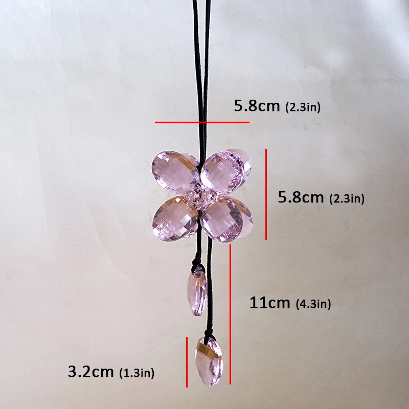 Реплика Кристалл Клевер отделкой роскошные украшения висит автомобиль кулон Автомобильный интерьер Зеркало заднего вида Подвеска Украшения Подарки