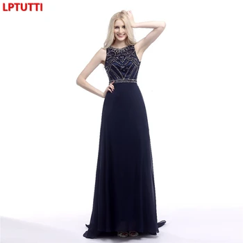 

LPTUTTI Beading Crystal Gratuating New For Women Elegant Date Ceremony Party Prom Gown Formal Gala Luxury Long Evening Dresses