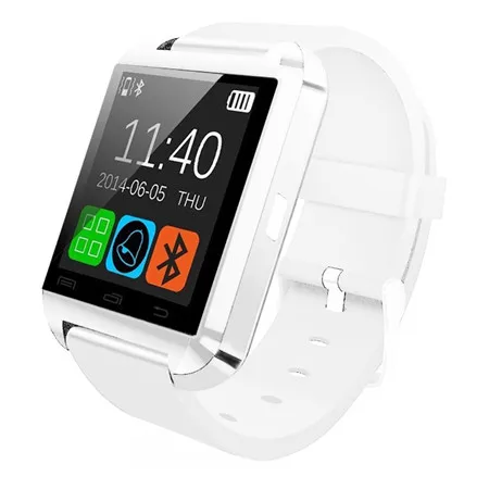 Умные часы, телефон, Bluetooth, U8, умные часы, синхронизация уведомлений, подключение для телефона Android, Xiaomi, умные часы, как DZ09 - Цвет: Белый