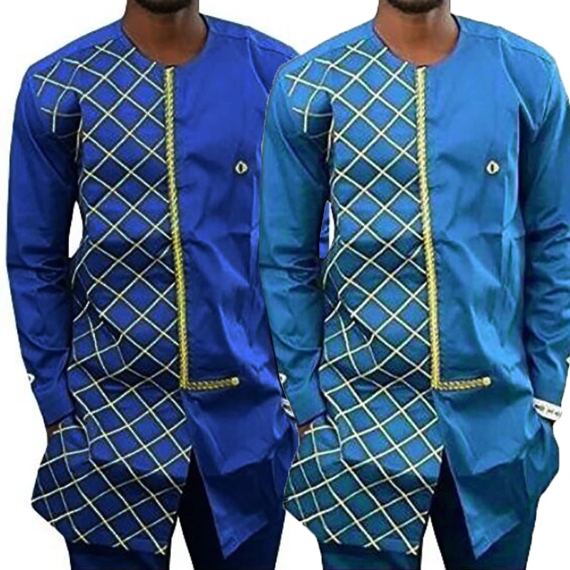 Винтаж Африканский стиль для мужчин платье рубашка с длинным рукавом хип хоп Традиционная рубашка "Дашики" традиционный костюм принтом дно