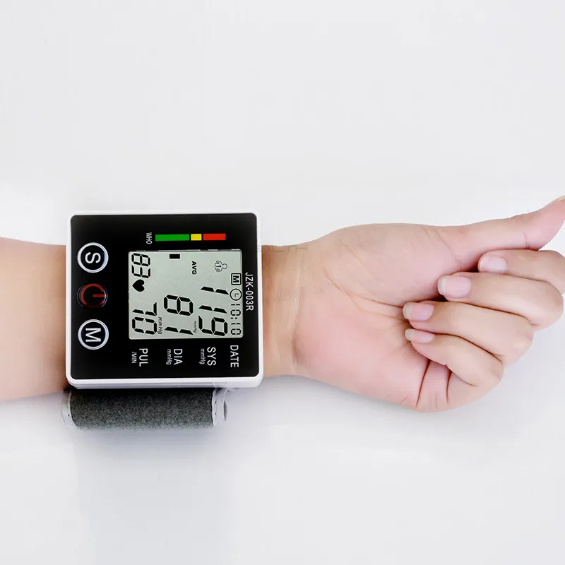 

Health Care Wrist Blood Pressure Digital LCD Screen Heart Beat Pulse Monitor Meter Cuff Blood Pressure Measure Sphygmomanometer