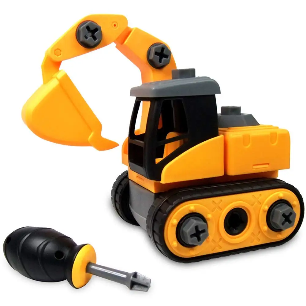 

Take Apart Toy Vehicles Assembly Excavator with Constructions Set, Building Vehicle Play Set with Screwdriver Education Toy