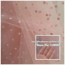 Оранжевый розовый Флокирование воды нефрит точка Мягкая Сетка кружево ткань в горошек Diy тканевые костюмы сценическое платье куклы украшения
